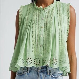 FARM RIO Sleeveless Green Top
